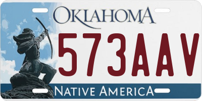 OK license plate 573AAV