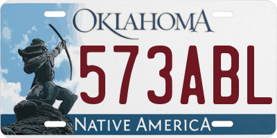 OK license plate 573ABL