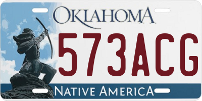 OK license plate 573ACG