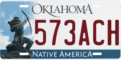OK license plate 573ACH