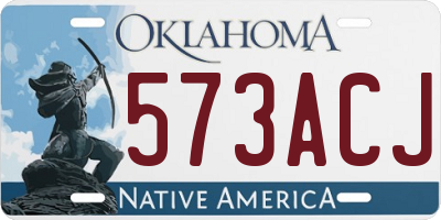 OK license plate 573ACJ