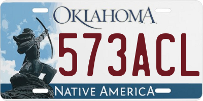 OK license plate 573ACL