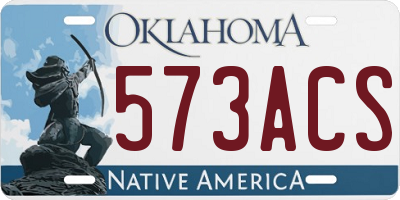 OK license plate 573ACS