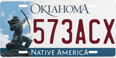 OK license plate 573ACX