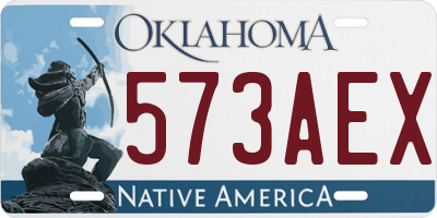 OK license plate 573AEX