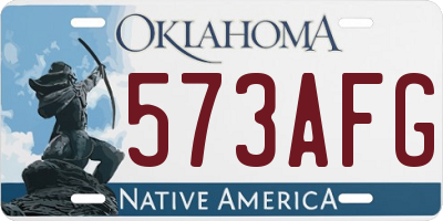 OK license plate 573AFG