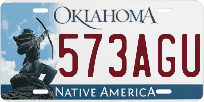 OK license plate 573AGU