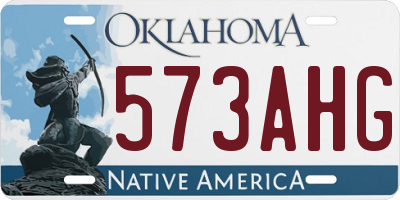 OK license plate 573AHG
