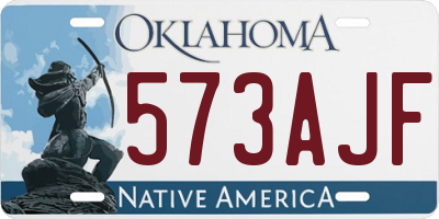 OK license plate 573AJF
