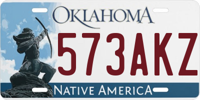 OK license plate 573AKZ