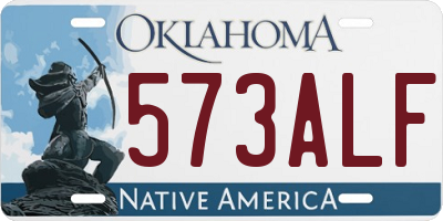 OK license plate 573ALF
