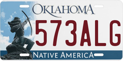 OK license plate 573ALG