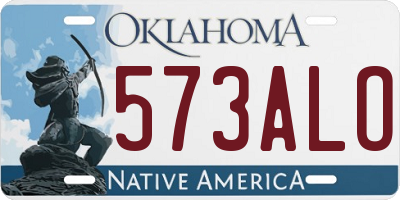 OK license plate 573ALO