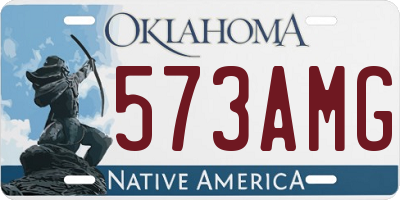 OK license plate 573AMG