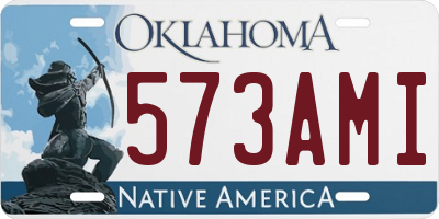 OK license plate 573AMI