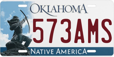 OK license plate 573AMS