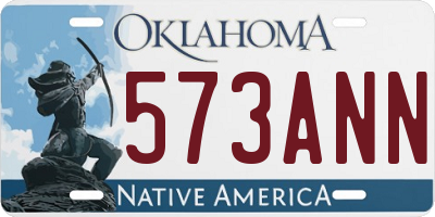 OK license plate 573ANN