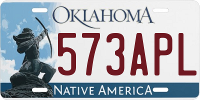 OK license plate 573APL