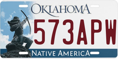 OK license plate 573APW
