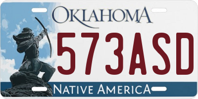 OK license plate 573ASD