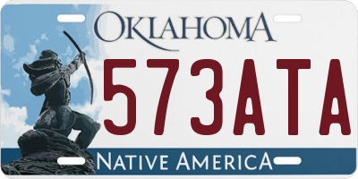 OK license plate 573ATA