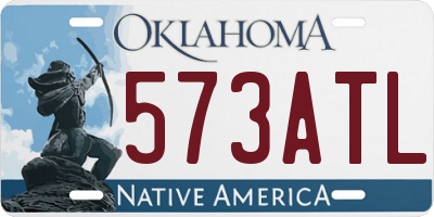 OK license plate 573ATL