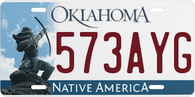 OK license plate 573AYG