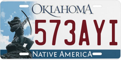 OK license plate 573AYI