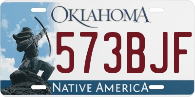 OK license plate 573BJF