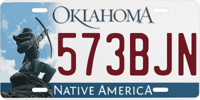 OK license plate 573BJN