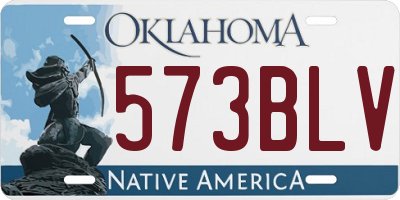 OK license plate 573BLV