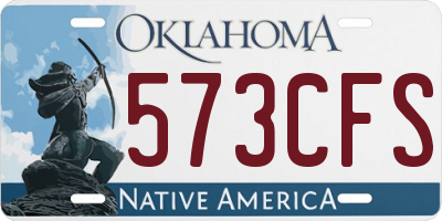 OK license plate 573CFS