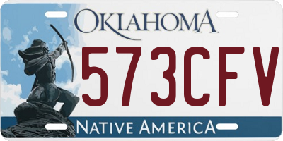 OK license plate 573CFV