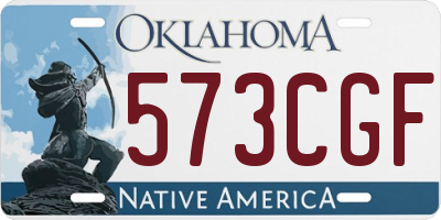 OK license plate 573CGF