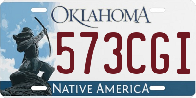 OK license plate 573CGI