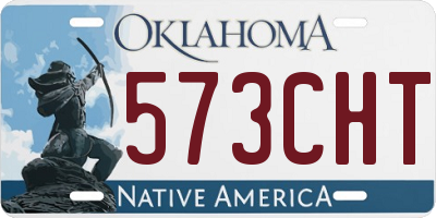 OK license plate 573CHT