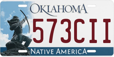 OK license plate 573CII