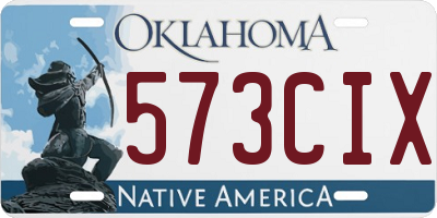 OK license plate 573CIX
