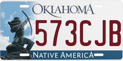 OK license plate 573CJB