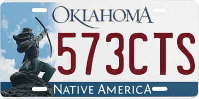 OK license plate 573CTS