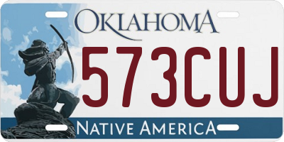 OK license plate 573CUJ