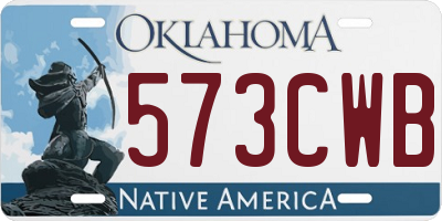 OK license plate 573CWB