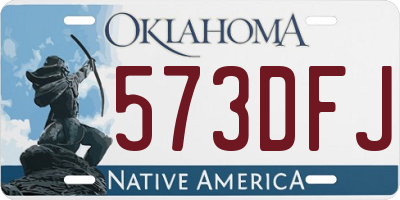 OK license plate 573DFJ
