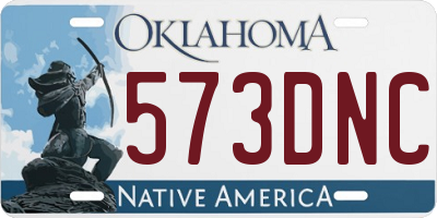 OK license plate 573DNC