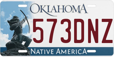 OK license plate 573DNZ