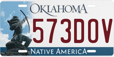 OK license plate 573DOV