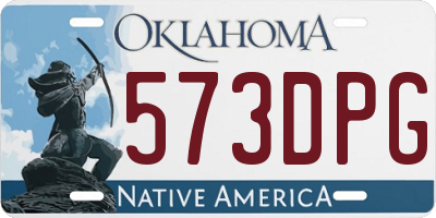 OK license plate 573DPG