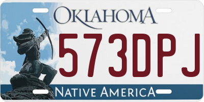 OK license plate 573DPJ