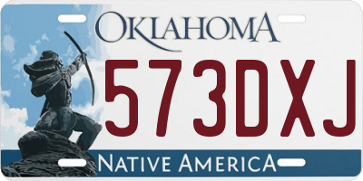 OK license plate 573DXJ