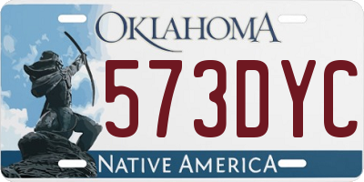 OK license plate 573DYC
